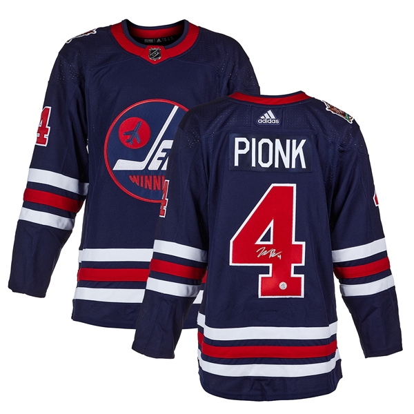 Neal Pionk Signed Winnipeg Jets 2019 Heritage Classic adidas Jersey