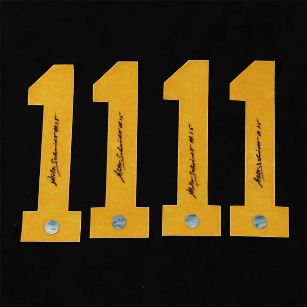 Lot Of 4 Milt Schmidt Signed Felt Numbers for Boston Bruins Sweater