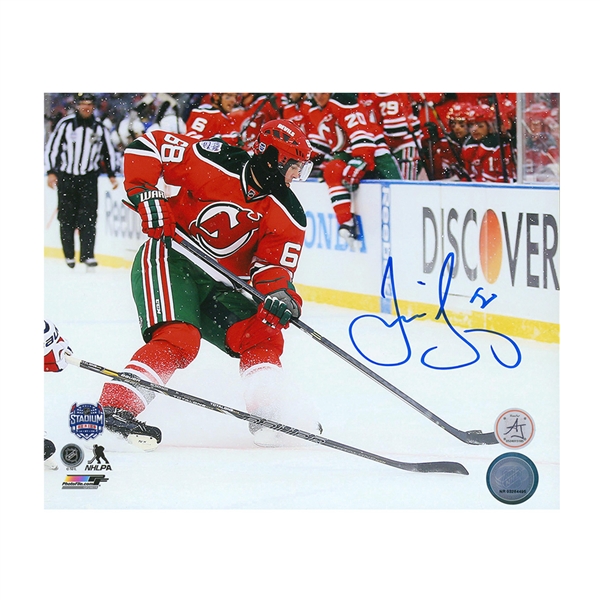 Jaromir Jagr Autographed New Jersey Devils Stadium Series 8x10 Photo