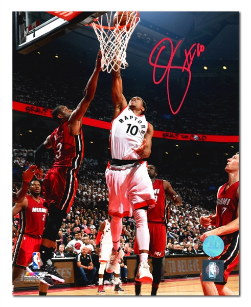 DeMar DeRozan Signed Toronto Raptors Game 7 Playoff Win vs Heat 8x10 Photo