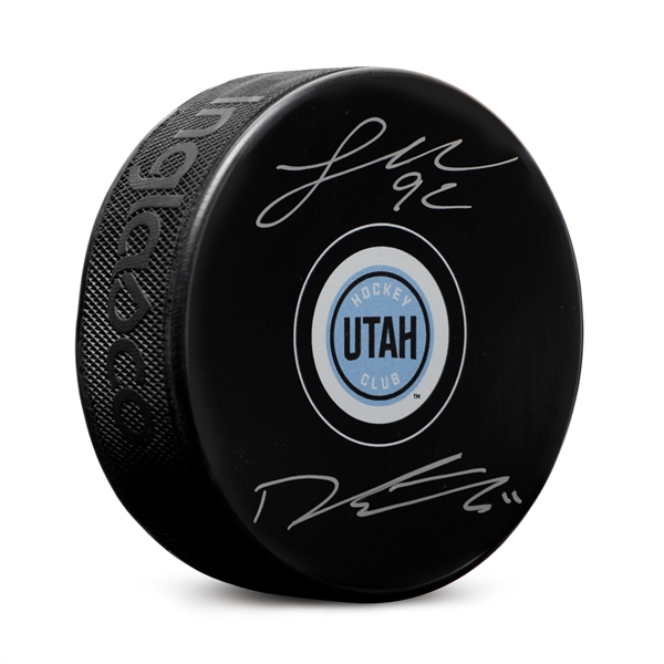 Logan Cooley & Dylan Guenther Dual Signed Utah Hockey Club Puck