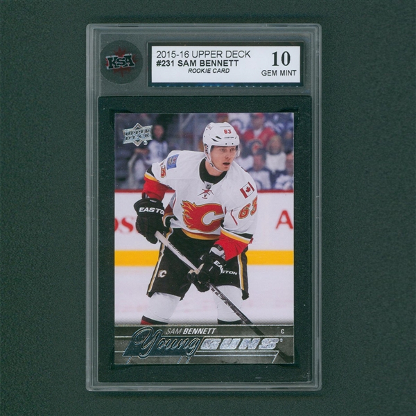 2015-16 Upper Deck #231 Sam Bennett Young Guns Rookie Card - KSA 10 Gem Mint