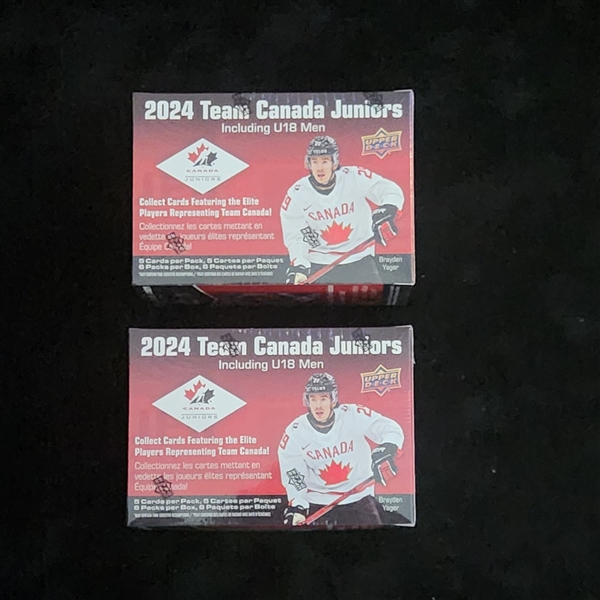 2024 Upper Deck Team Canada Junior Hockey Cards Lot Of 2 Blaster Boxes