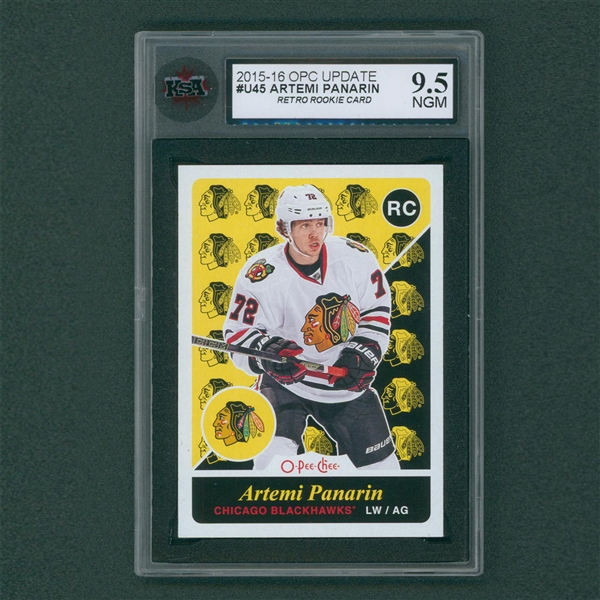 2015-16 OPC Update U45 Artemi Panarin Rookie Card - KSA 9.5 Gem Mint