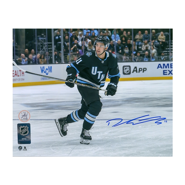 Dylan Guenther Autographed Utah Hockey Club Frozen Portrait 8x10 Photo