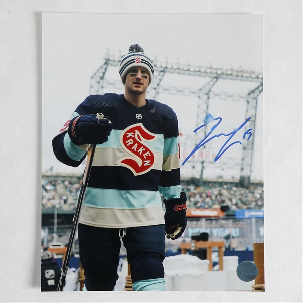 Jared McCann Autographed Seattle Kraken Winter Classic 8x10 Photo (Flawed)