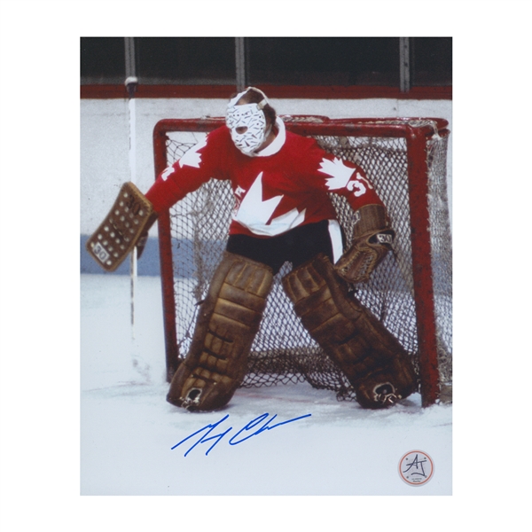 Gerry Cheevers Team Canada Autographed Hockey Canada Cup 8x10 Photo