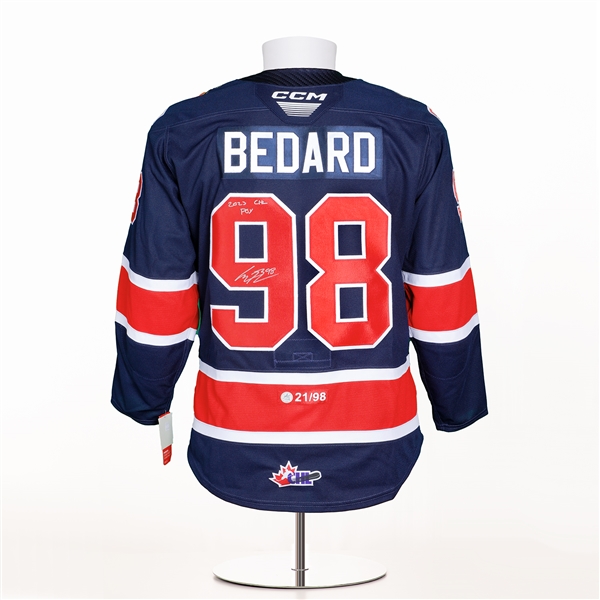 Connor Bedard Signed Regina Pats Authentic CCM Jersey with 2023 CHL POY #21/98