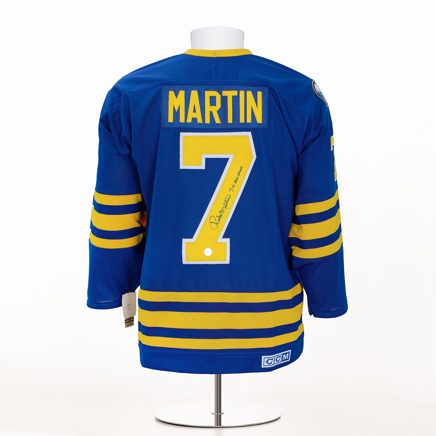 Rick Martin Autographed Buffalo Sabres Vintage CCM Jersey