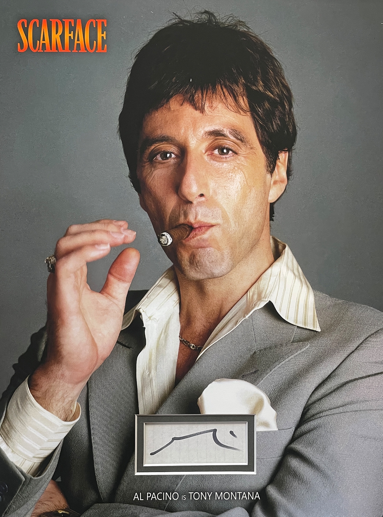 Al Pacino Signed Scarface Custom Matted 12x16 Cut Signature