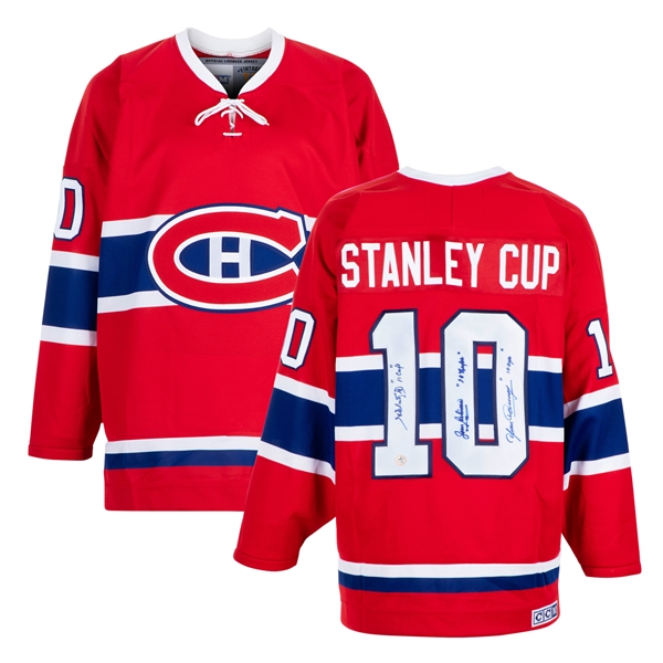 Montreal Canadiens Autographed Stanley Cup Legends Vintage CCM Jersey