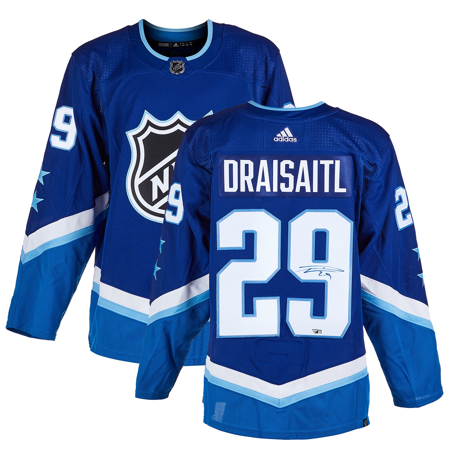 Leon Draisaitl Signed 2022 NHL All-Star Game Blue adidas Jersey