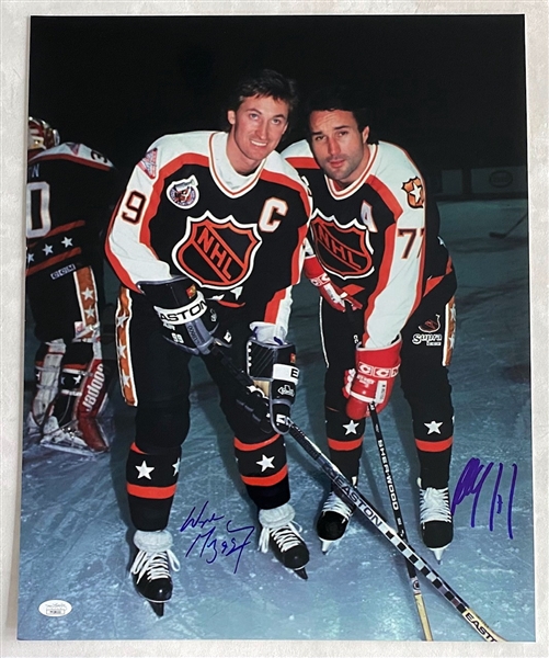 Wayne Gretzky & Paul Coffey Dual Signed 1993 NHL All-Star Game 16x20 Photo 