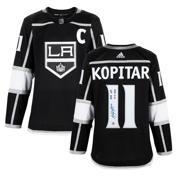 Anze Kopitar Signed Los Angeles Kings adidas Jersey with Games Record Note