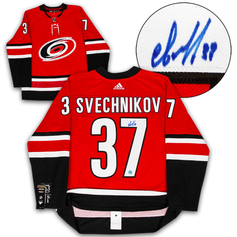 Andrei Svechnikov Autographed Carolina Hurricanes Red adidas Jersey