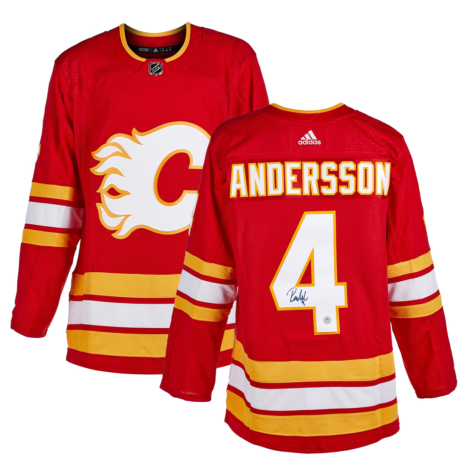 Rasmus Andersson Autographed Calgary Flames adidas Jersey