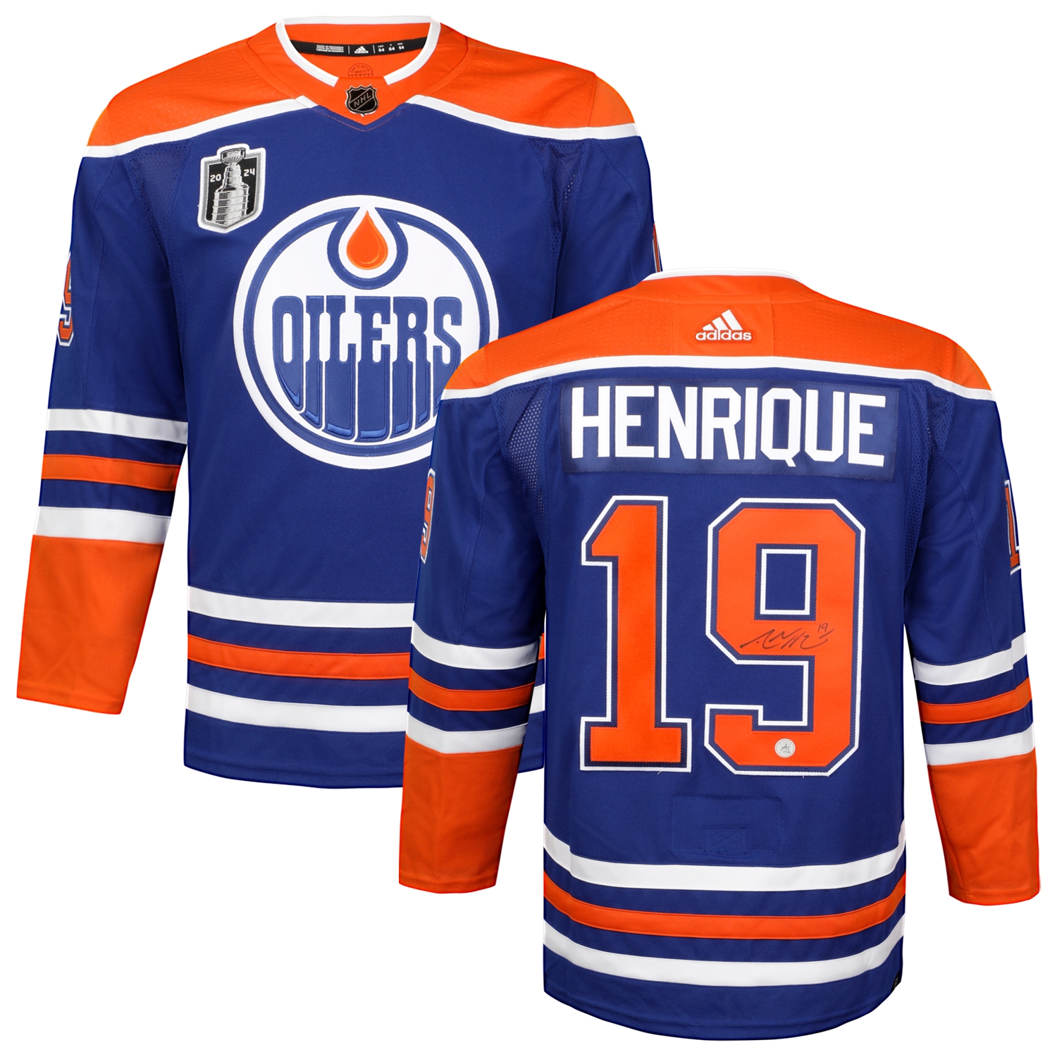 Adam Henrique Signed Edmonton Oilers 2024 Stanley Cup adidas Jersey