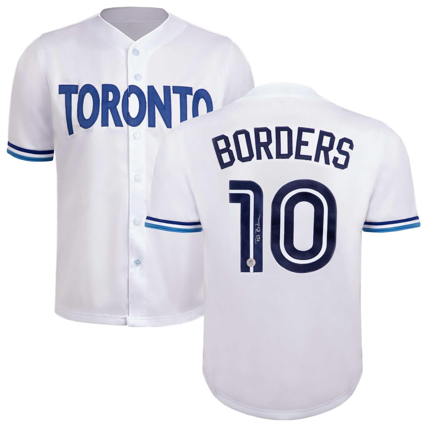 Pat Borders Autographed Toronto City Design White Baseball Jersey