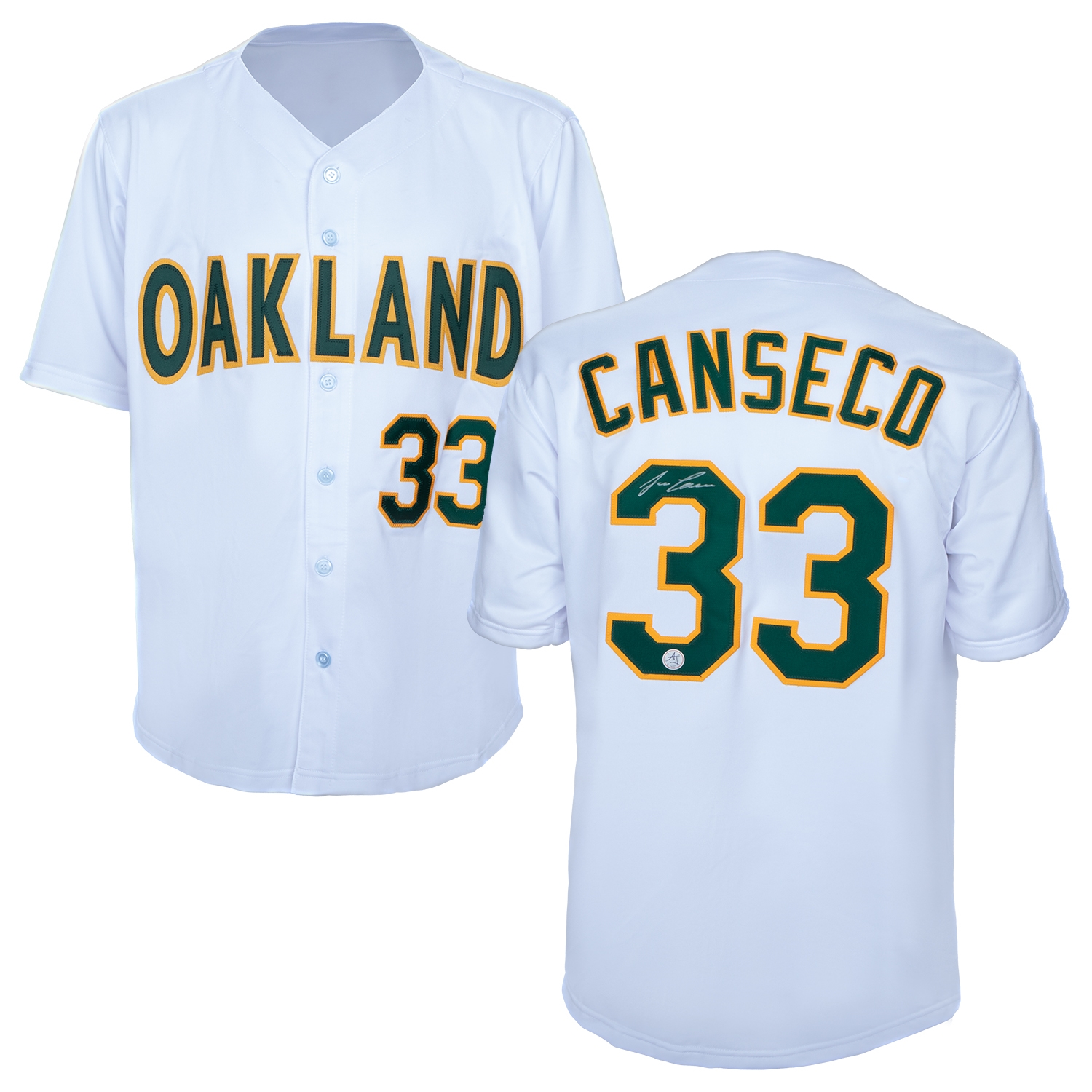 Jose Canseco Autographed Oakland City Design Baseball Jersey