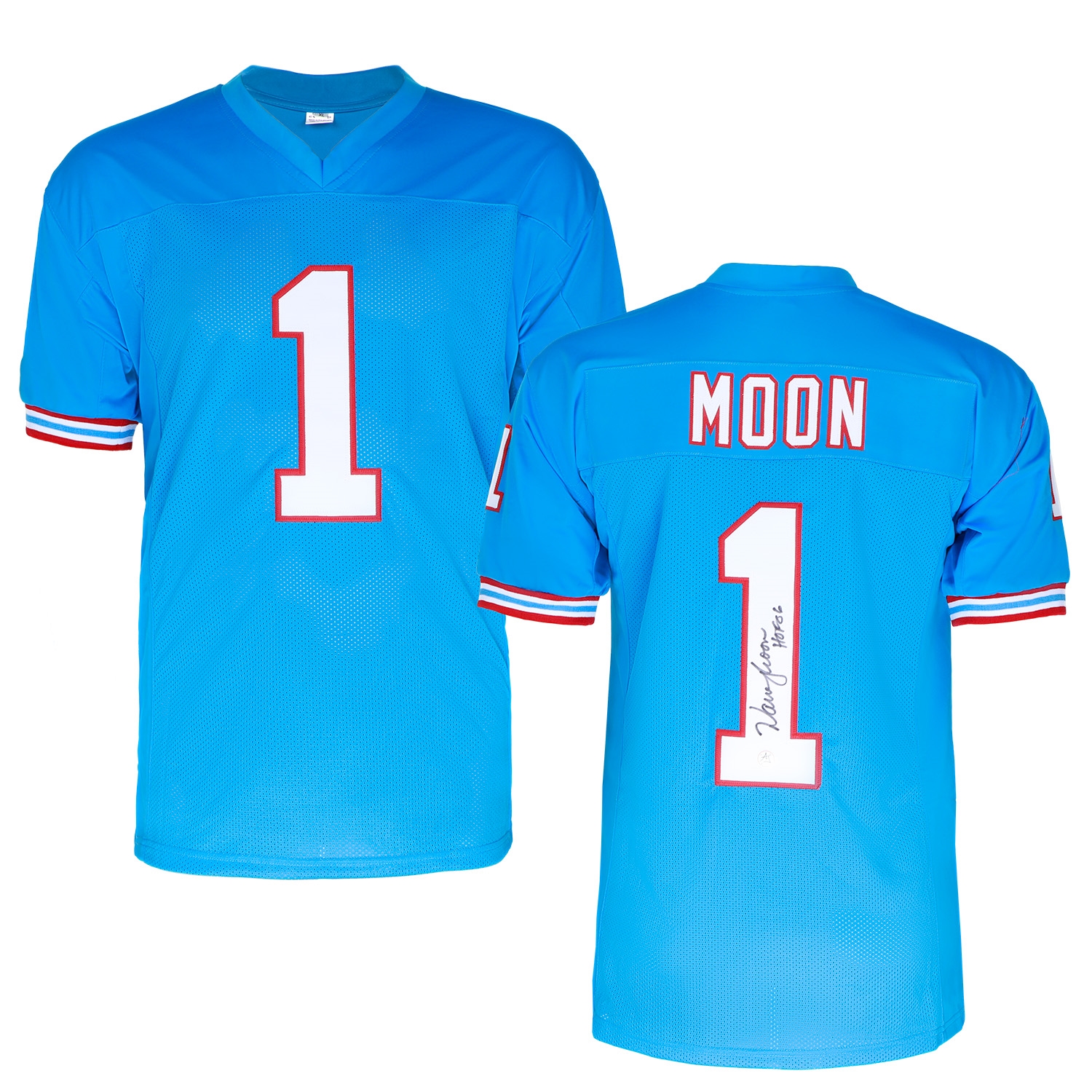 Warren Moon Autographed Houston Custom Throwback Football Jersey