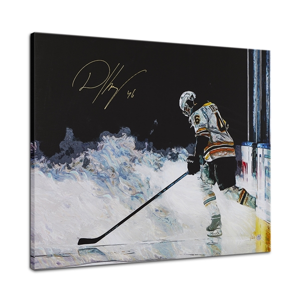 David Krejci Signed Boston Player Spotlight 26x32 Art Canvas /20