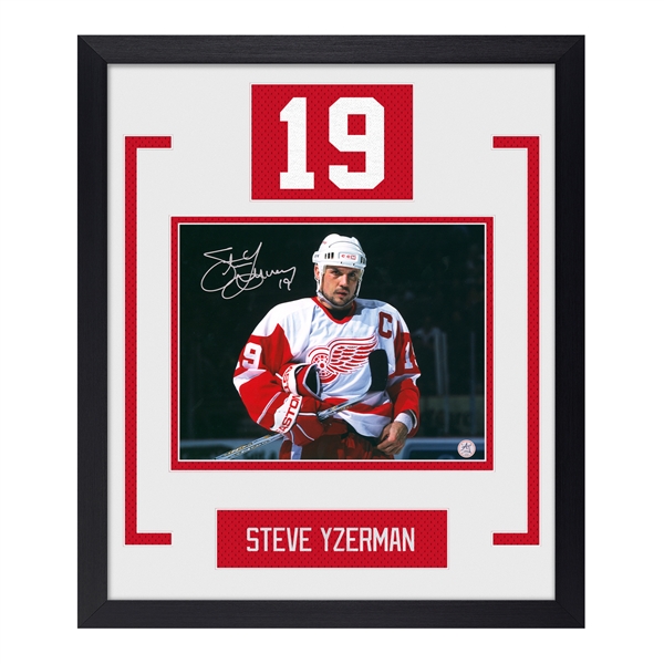 Steve Yzerman Signed Detroit Red Wings Authentic Number 23x27 Frame