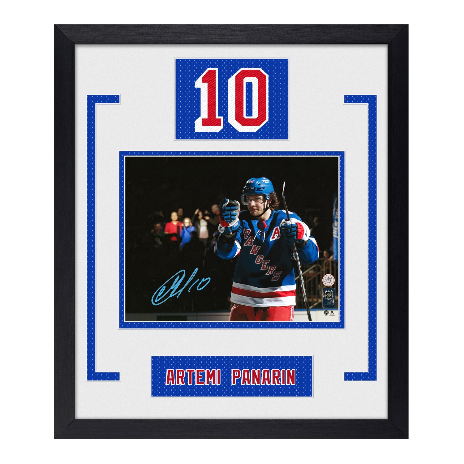 Artemi Panarin Signed New York Rangers Authentic Number 23x27 Frame