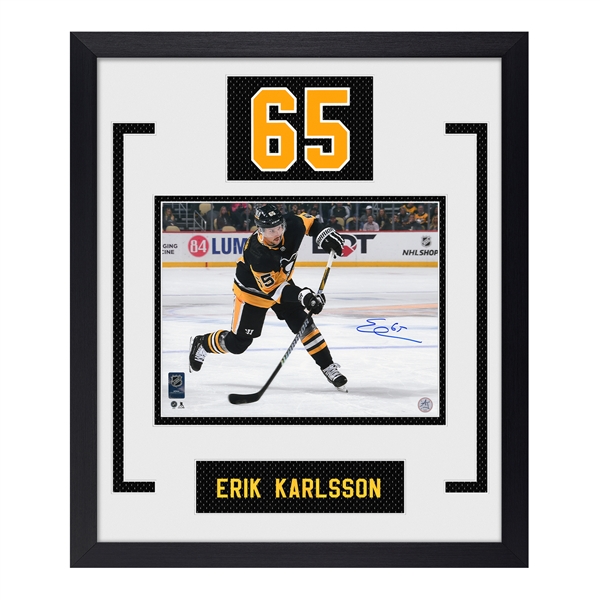 Erik Karlsson Signed Pittsburgh Penguins Authentic Number 23x27 Frame