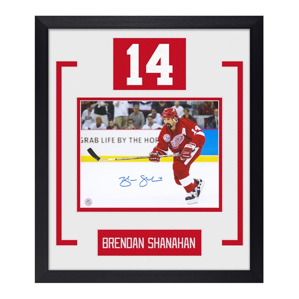 Brendan Shanahan Signed Detroit Red Wings Authentic Number 23x27 Frame