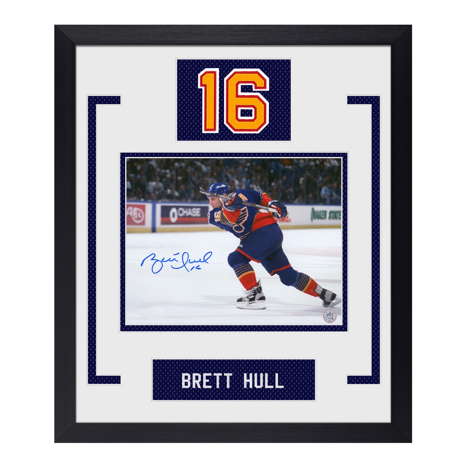 Brett Hull Signed St Louis Blues Authentic Number 23x27 Frame