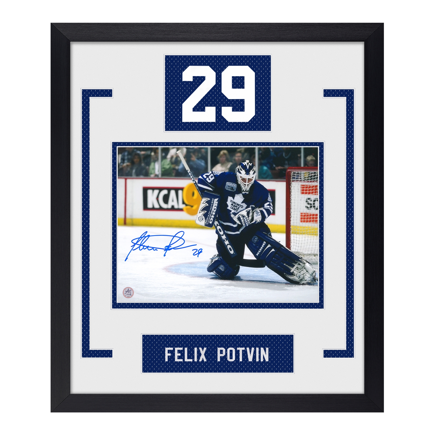 Felix Potvin Signed Toronto Maple Leafs Authentic Number 23x27 Frame