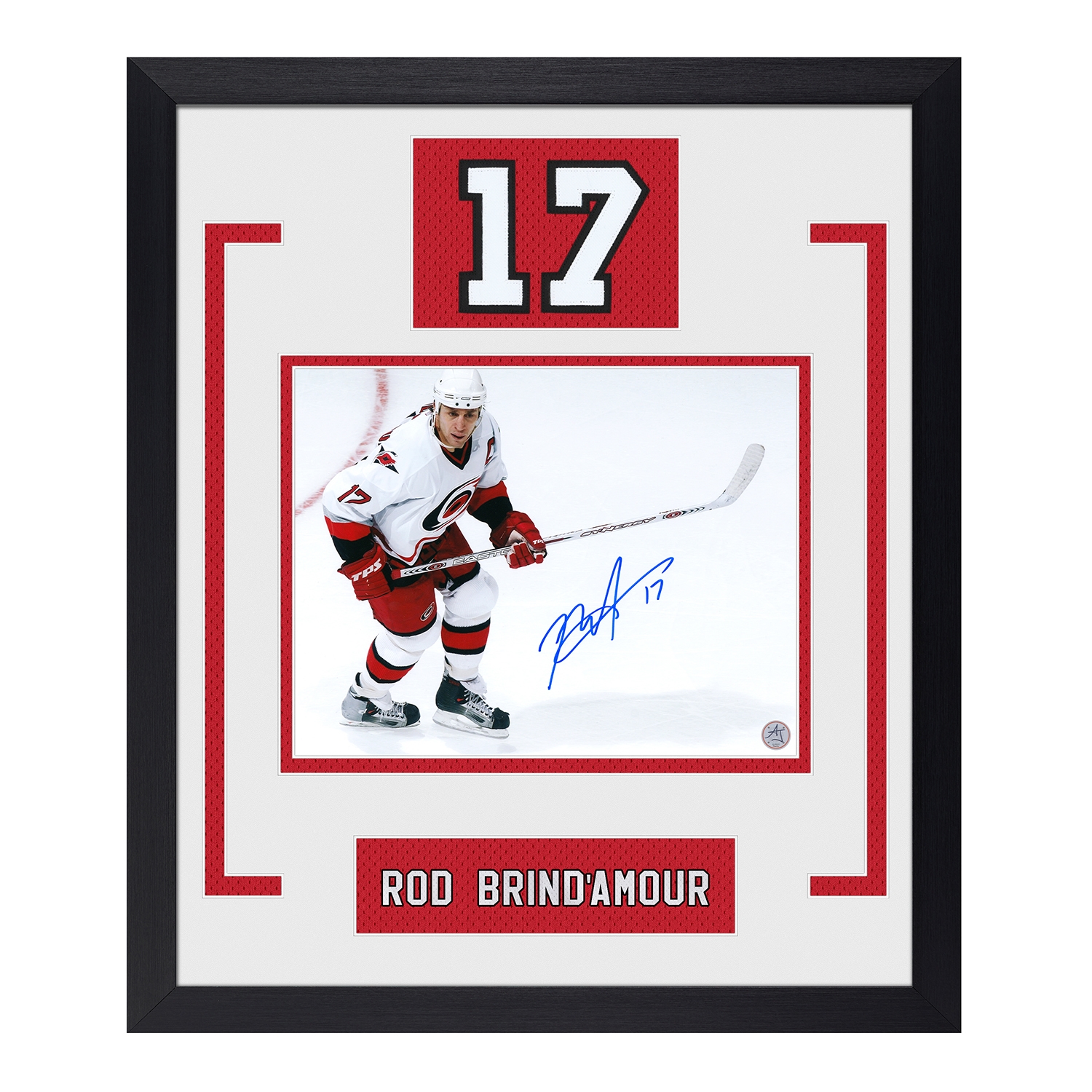 Rod BrindAmour Autographed Carolina Hurricanes Authentic Number 23x27 Frame