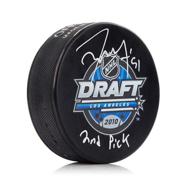 Tyler Seguin Signed 2010 NHL Entry Draft Puck with 2nd Pick Note