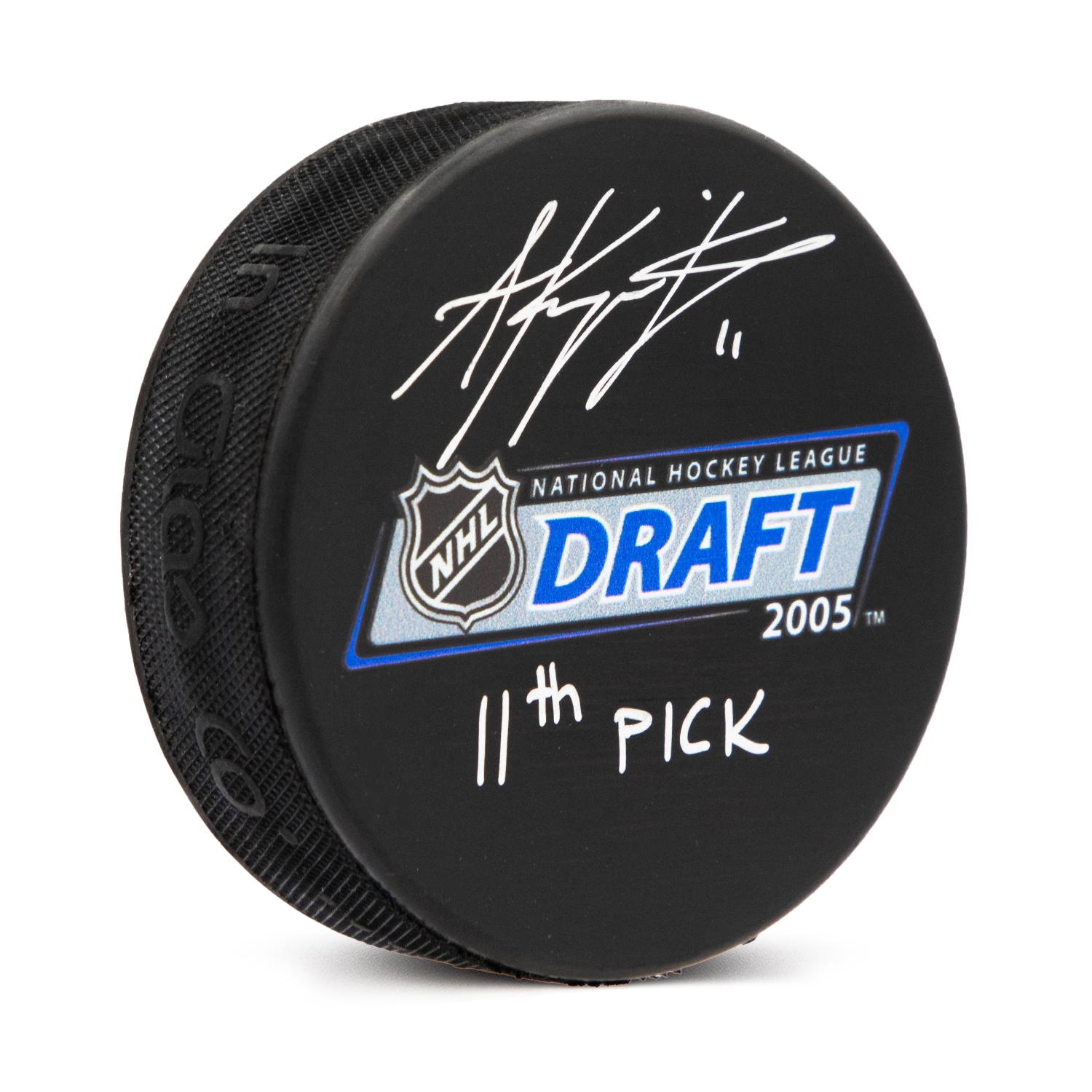 Anze Kopitar Signed 2005 NHL Entry Draft Puck with 11th Pick Note