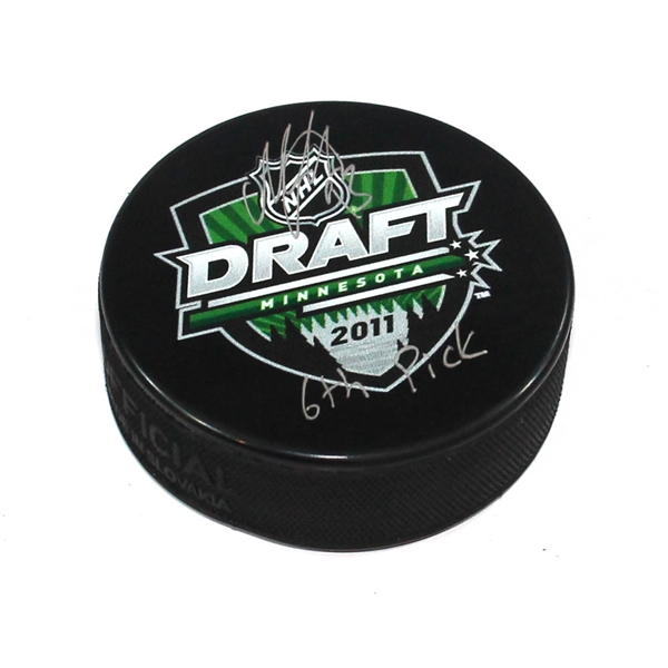 Mika Zibanejad Signed 2011 NHL Entry Draft Puck with 6th Pick Note