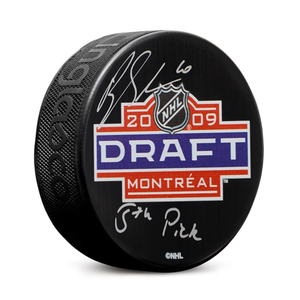 Brayden Schenn Signed 2009 NHL Entry Draft Puck with 5th Pick Note