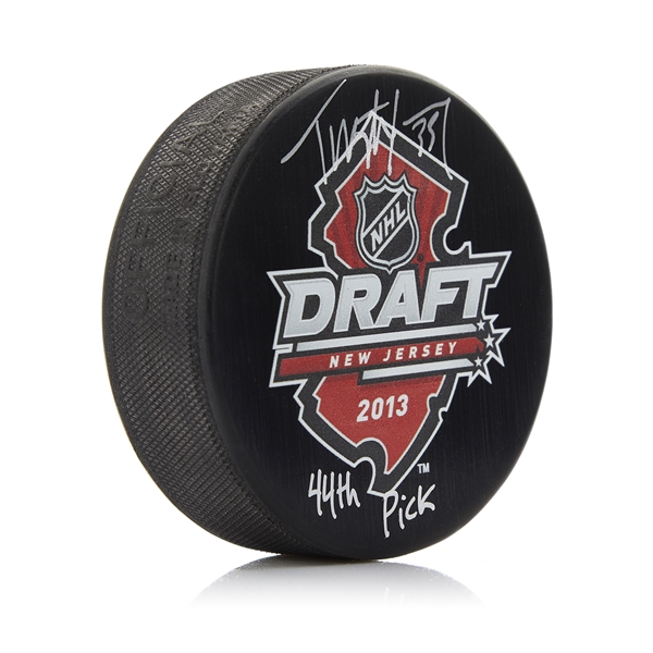 Tristan Jarry Signed 2013 NHL Entry Draft Puck with 44th Pick Note