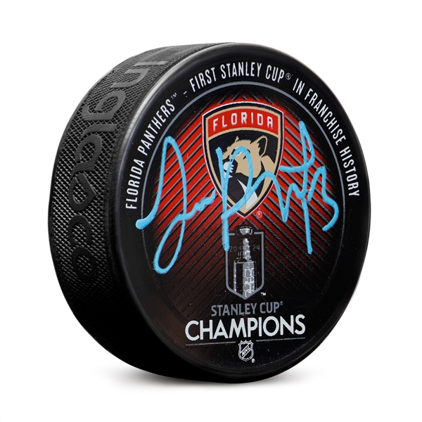 Sam Reinhart Signed Florida Panthers 2024 Stanley Cup Puck