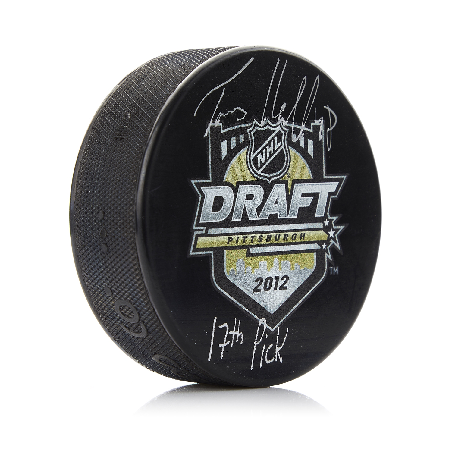 Tomas Hertl Signed 2012 NHL Entry Draft Puck with 17th Pick Note