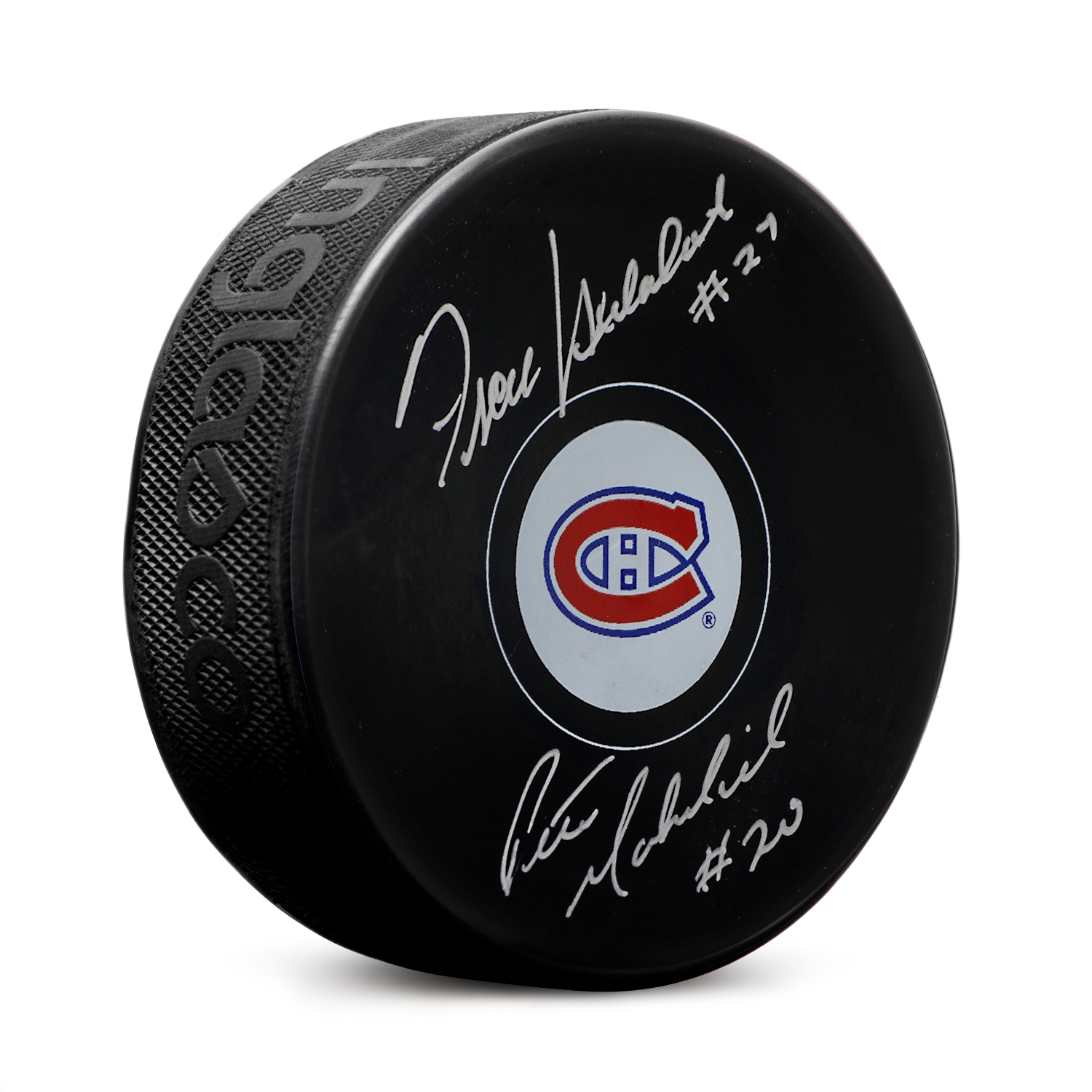 Frank Mahovlich & Peter Mahovlich Dual Signed Montreal Canadiens Hockey Puck