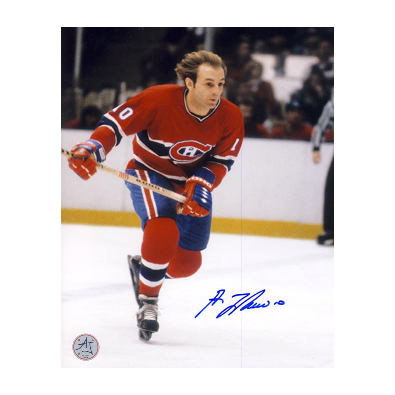 Guy Lafleur Autographed Montreal Canadiens Skating 8x10 Photo