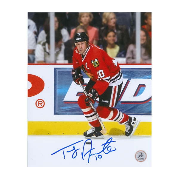 Tony Amonte Autographed Chicago Blackhawks Hockey 8x10 Photo