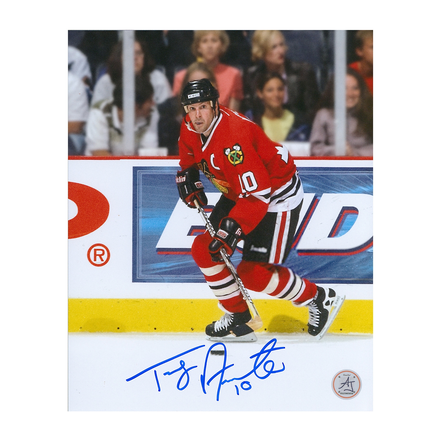 Tony Amonte Autographed Chicago Blackhawks Hockey 8x10 Photo