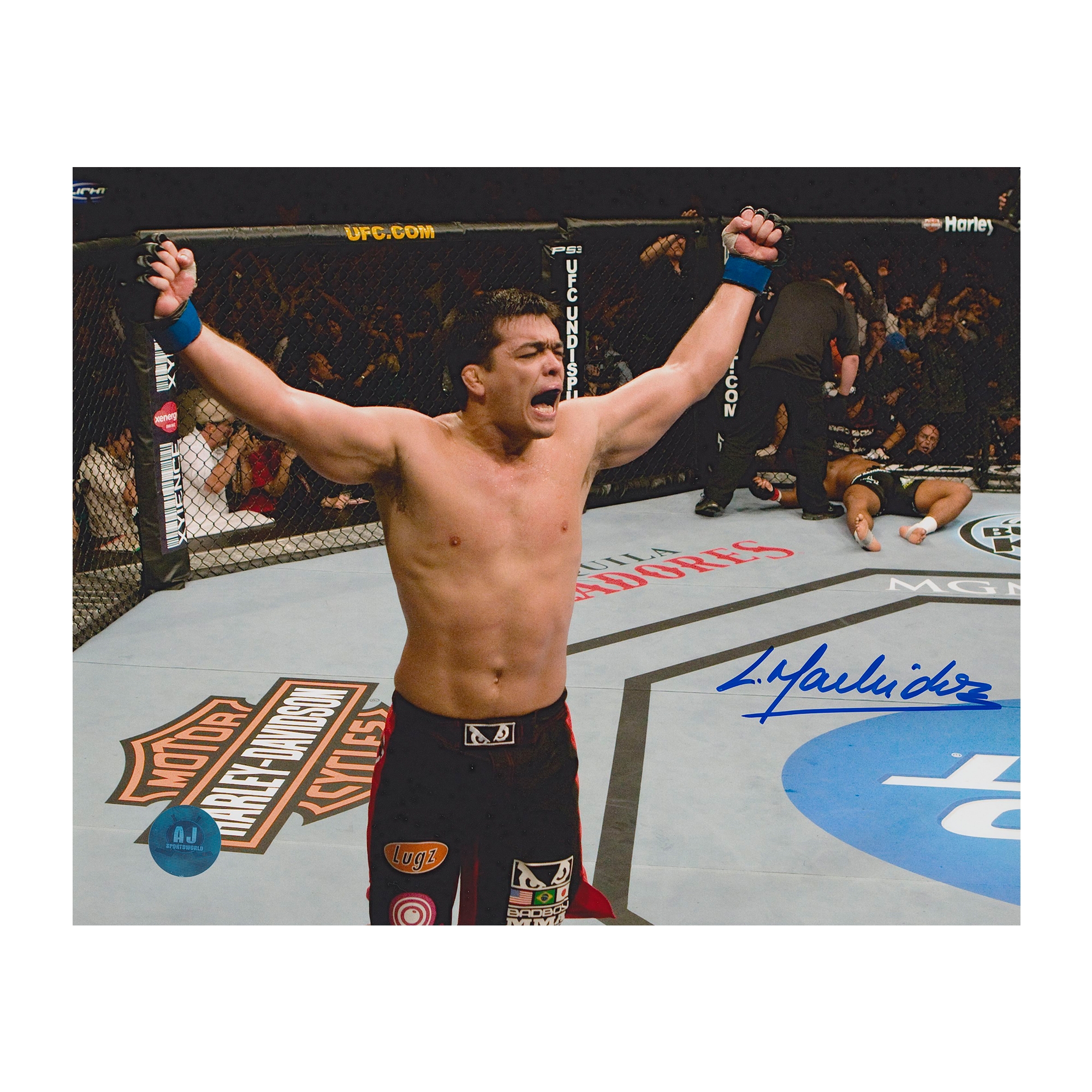 Lyoto Machida Autographed UFC Celebration 8x10 Photo