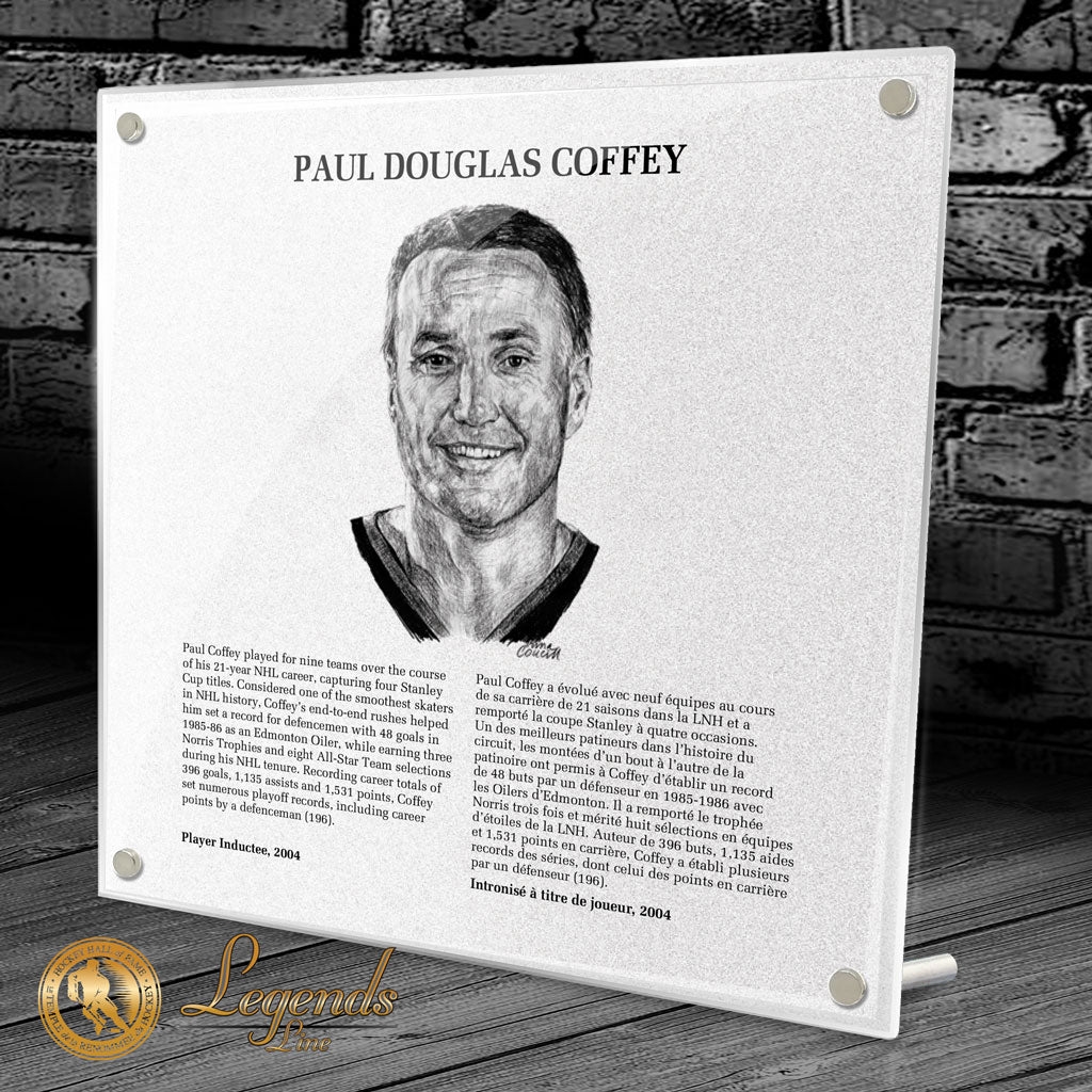 Paul Coffey Replica Hockey Hall of Fame Plaque