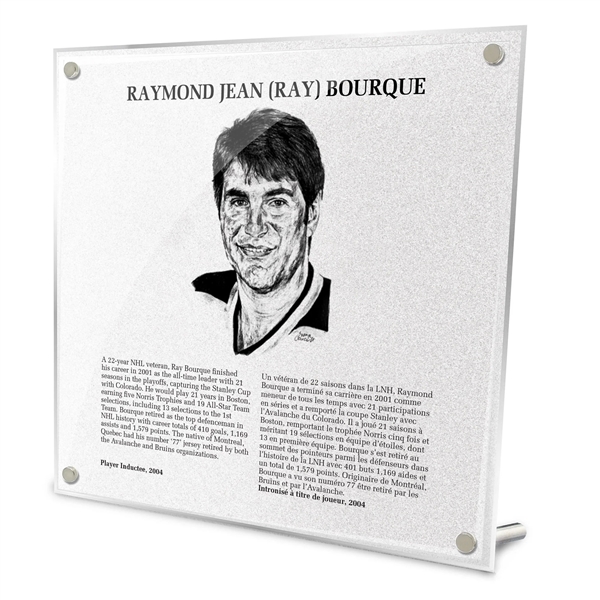 Ray Bourque Replica Hockey Hall of Fame Plaque