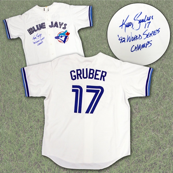 Lot Detail - Kelly Gruber Toronto Blue Jays Autographed World Series Retro  Baseball Jersey