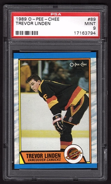 1989-90 O-Pee-Chee #89 Trevor Linden Rookie Card - Mint PSA 9