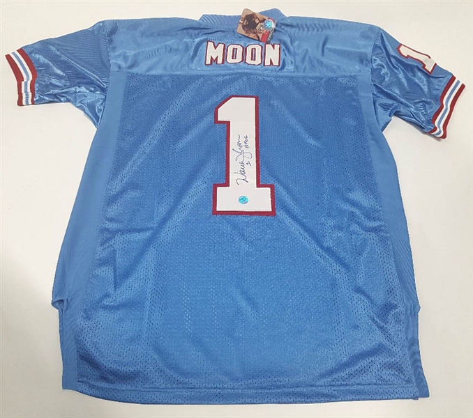 Warren Moon Houston Oilers Autographed Mitchell & Ness Football Jersey