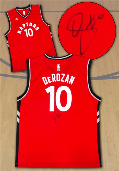 Demar DeRozan Toronto Raptors Autographed Red Replica NBA Jersey